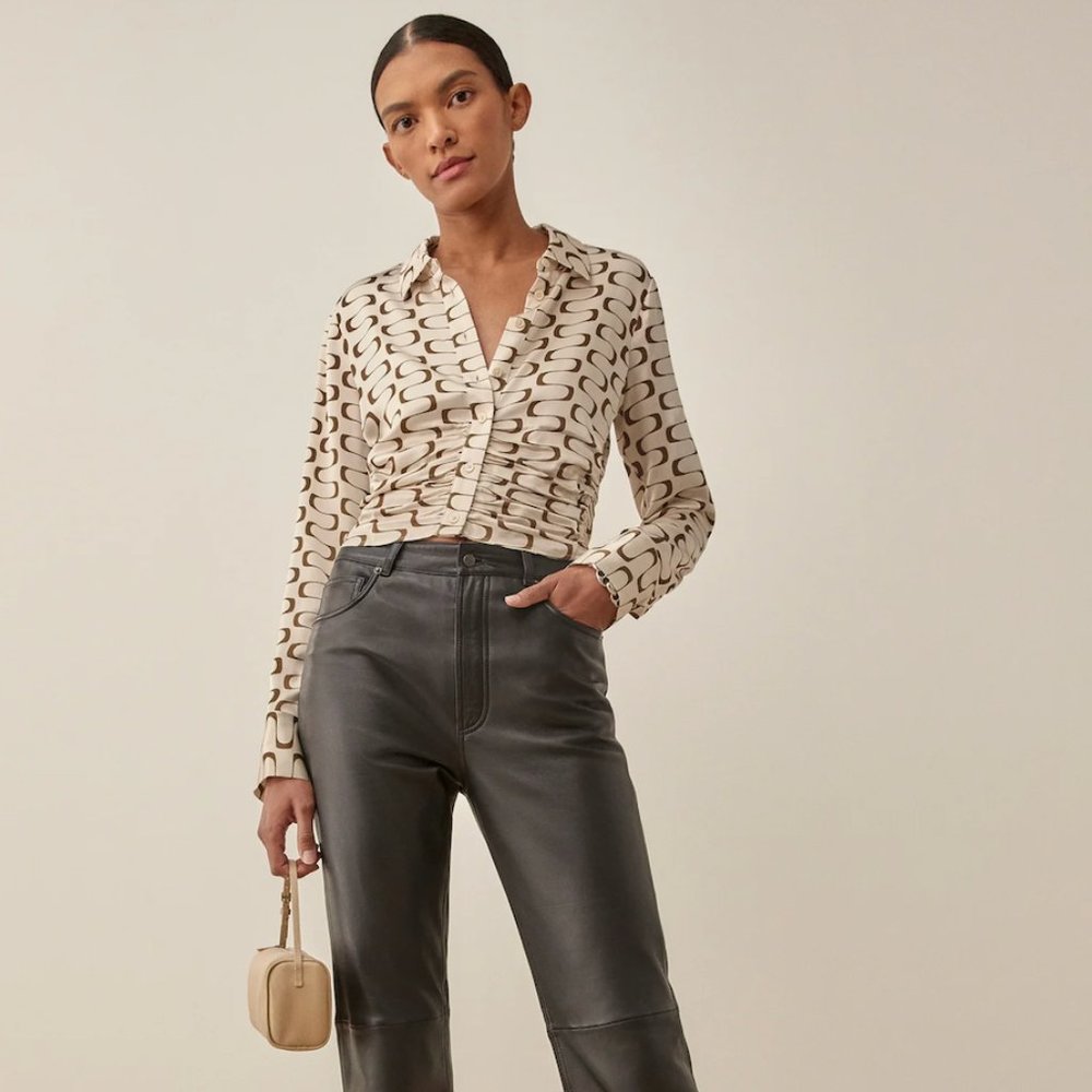 Reformation Kendall Silk Top